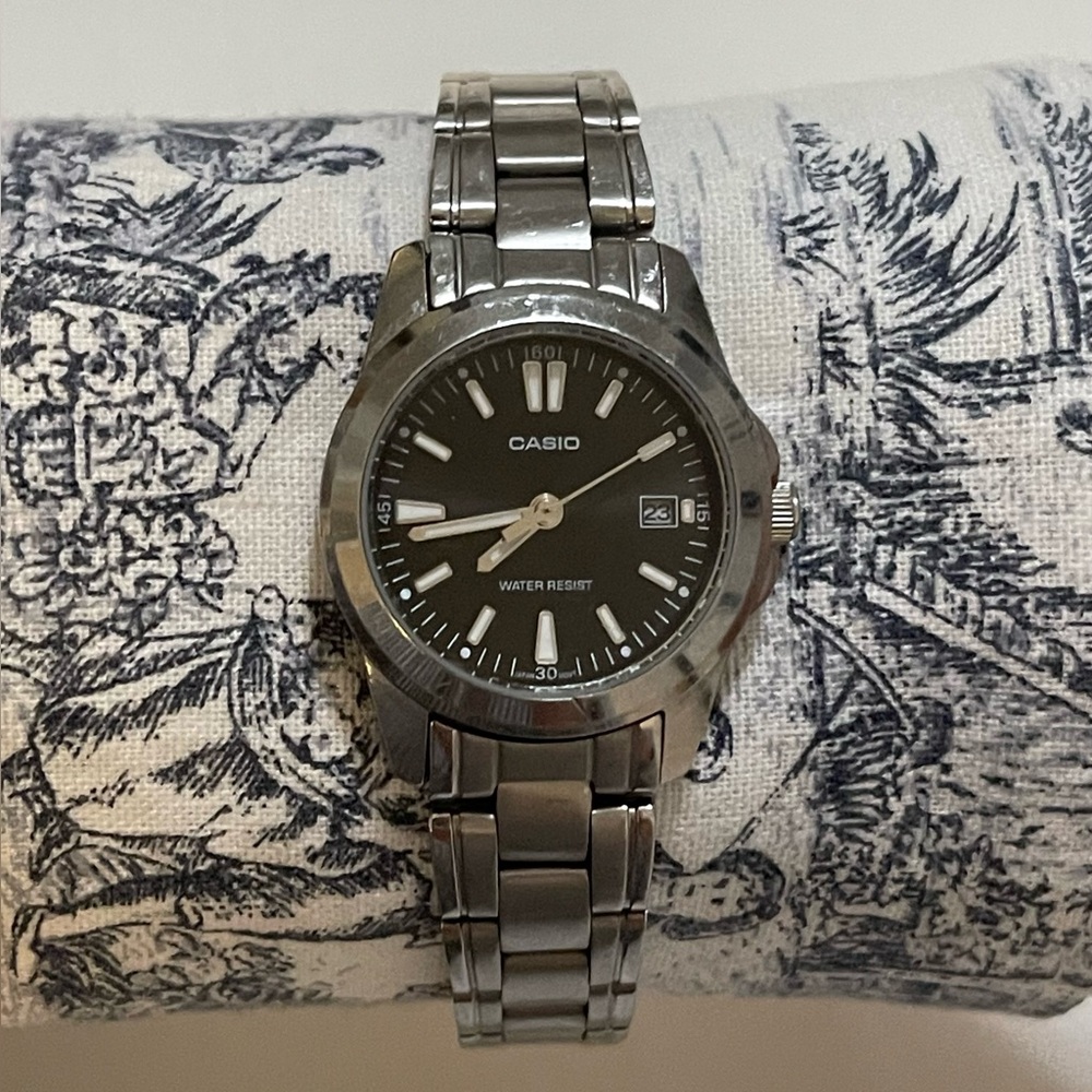 Casio silver watch women's large